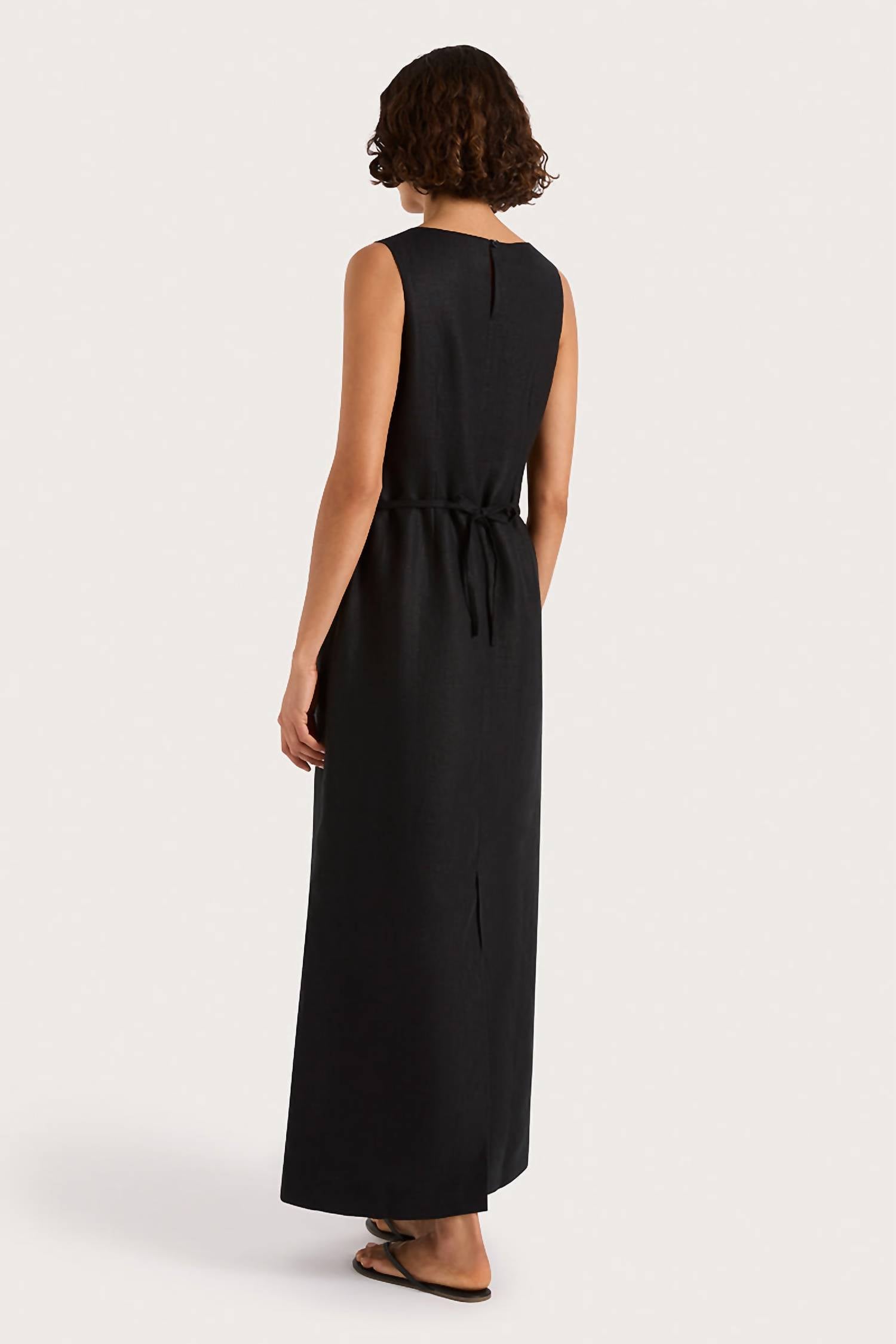 FAITHFULL THE BRAND Taylor Midi Dress in black - women's dress - alternate view
