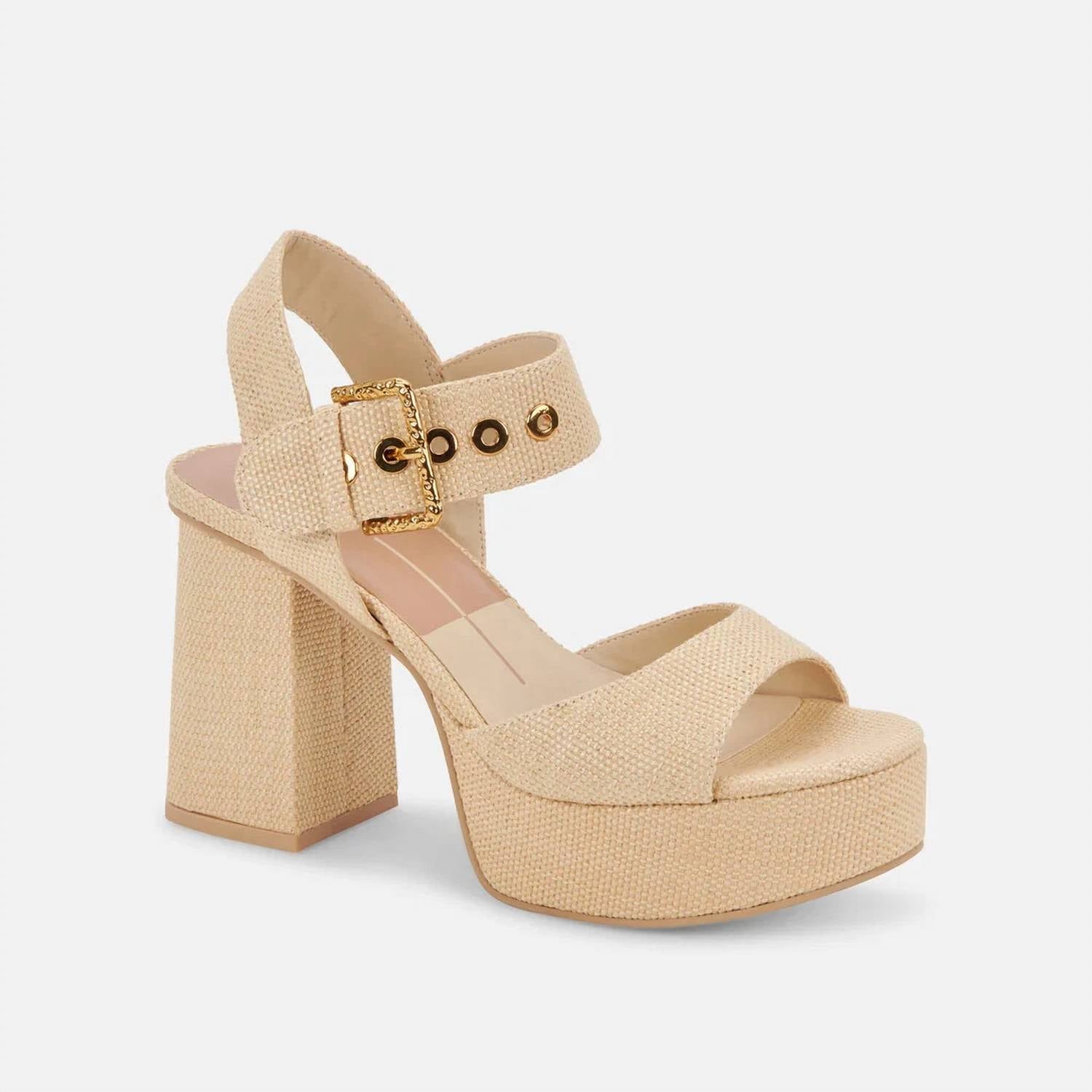 Dolce Vita Women's Bobby Ankle-Strap Sandals in natural - women's shoe