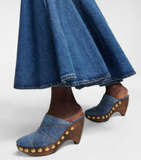 Alaia - Preloved Women's Le Sabot Denim Mules