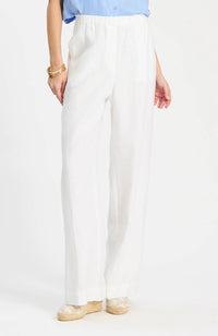 Tyler Boe Monroe Linen Pants in white - women's pants - detail view