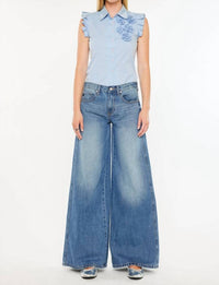 Kancan - Jocy Mid Rise Super Wide Jeans