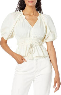 Moon River - Jones Ruffled Pleated Top