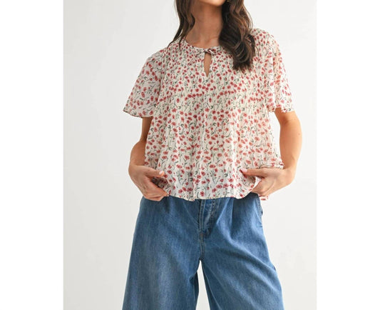 Wishlist - Floral Pleated Blouse