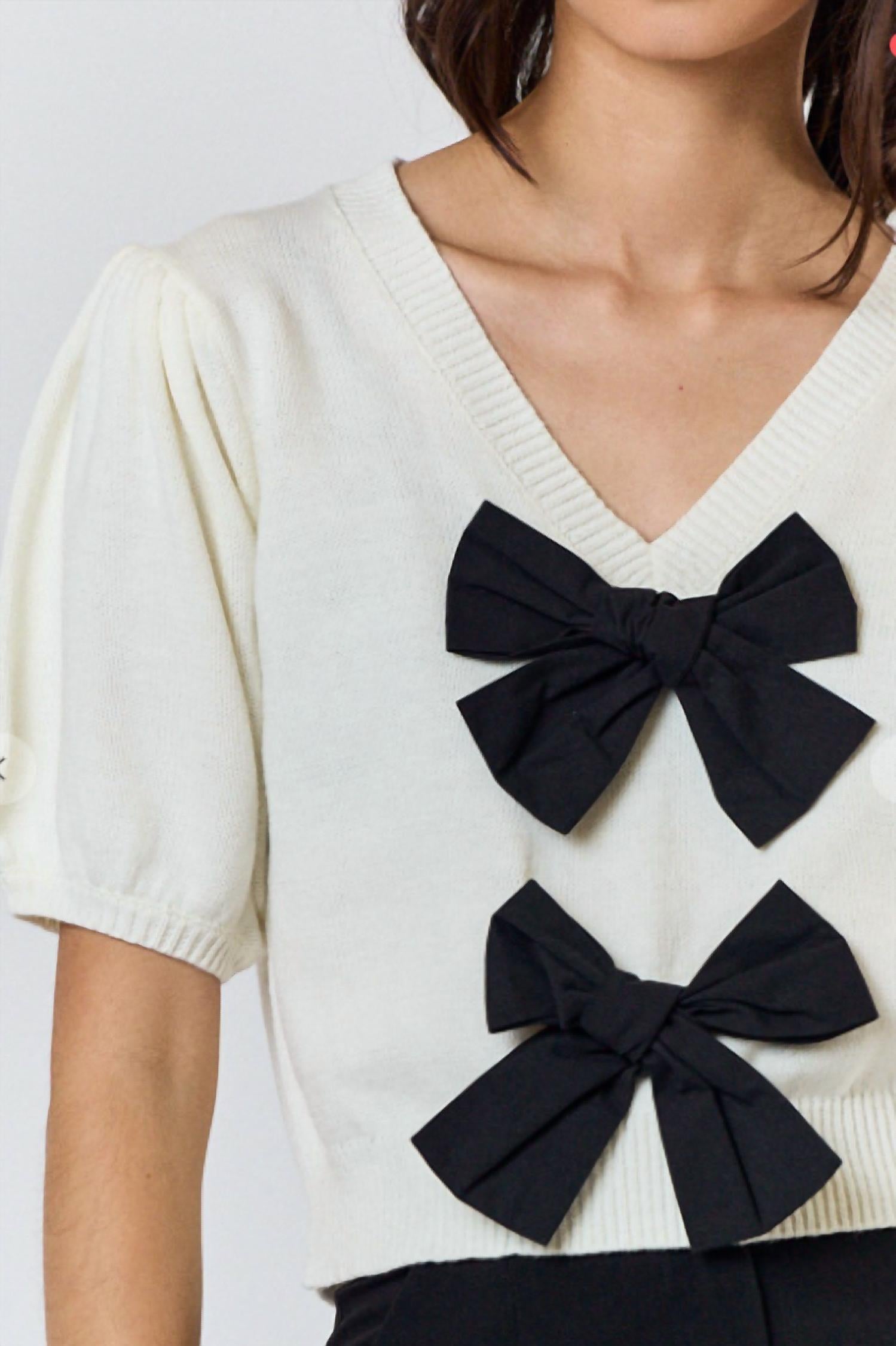 Lalavon - Bow'd Up Sweater