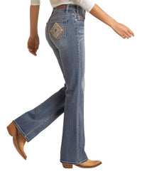 Rock & Roll Denim - Women's Mid Rise Extra Stretch Bootcut Jeans