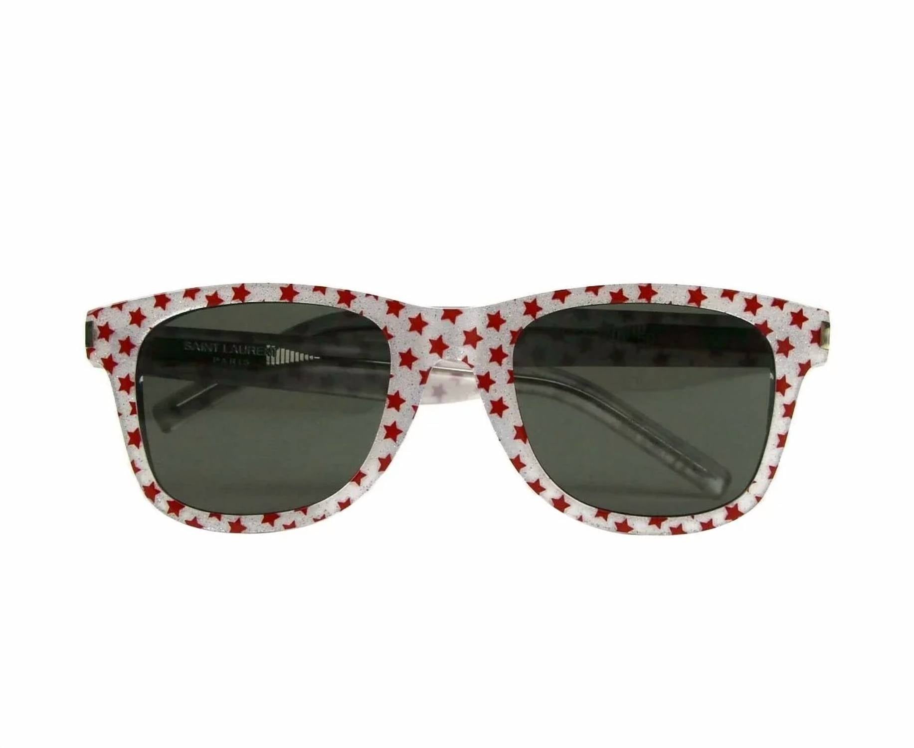 Saint Laurent - Women's Classic Glitter Acetate Sunglasses