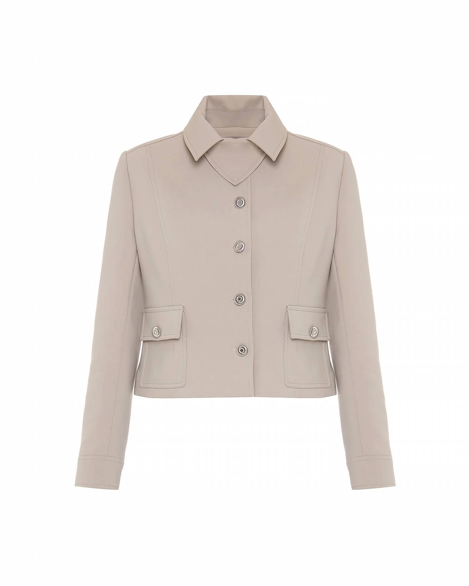Theo The Label - Daphne Collar-Tab Military Jacket