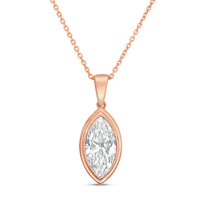 Diana M Jewels - Women's Marquise Lab-Grown Diamond Pendant Necklace (6.00 Ct) - Elegant
