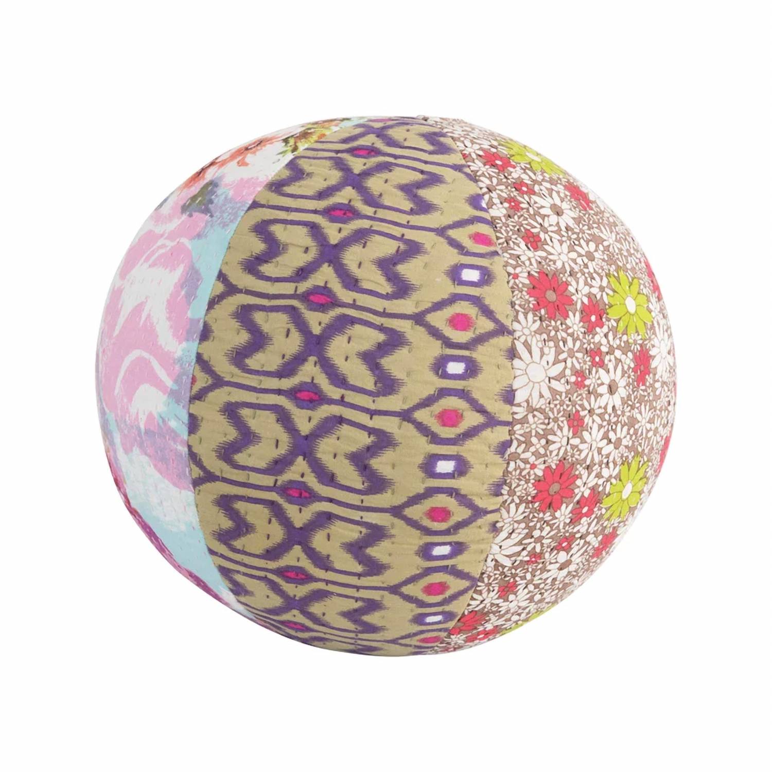 Creative Co-Op - Patchwork Quilt Ball Pillow