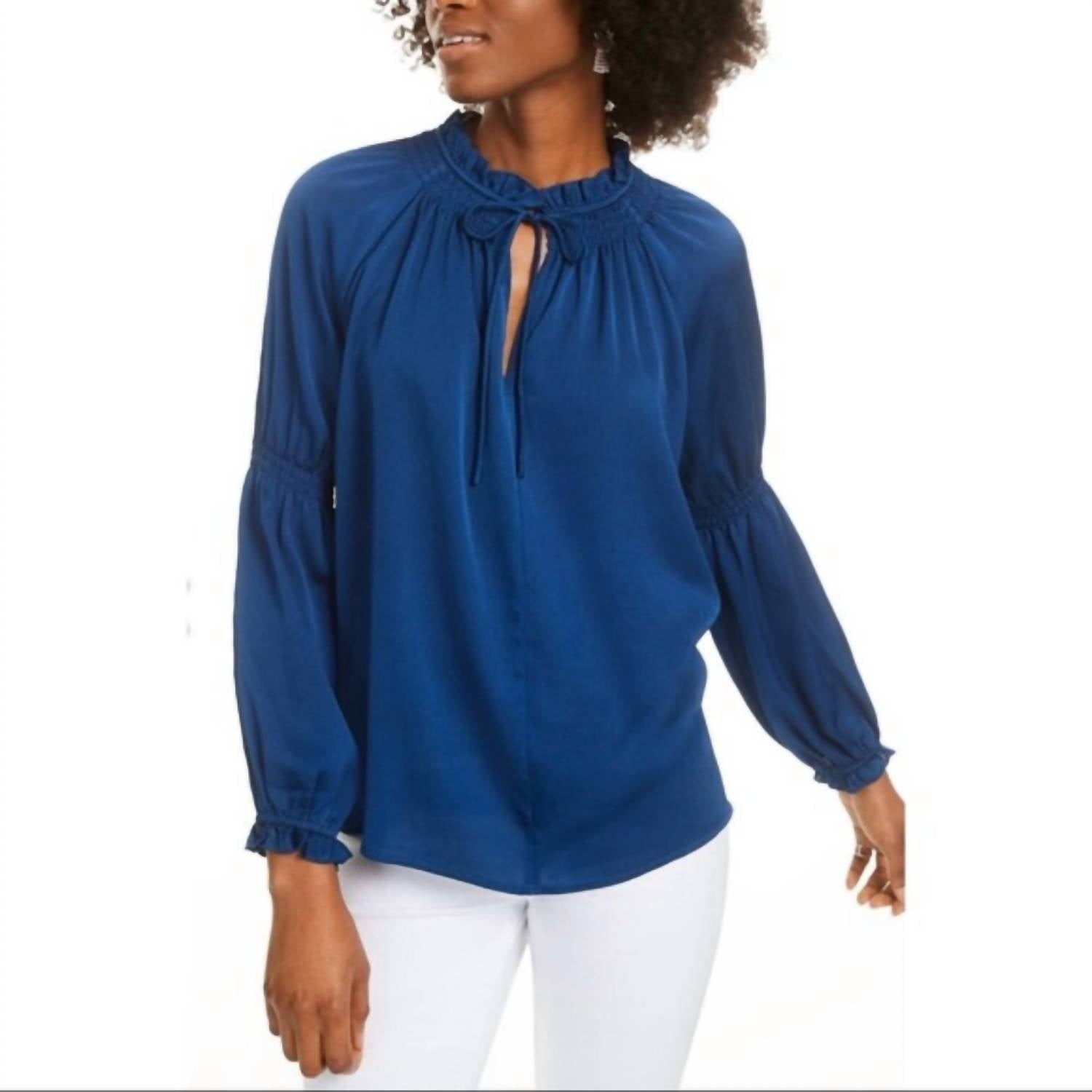 Current Air - Cropped Twist Bow Tie Top