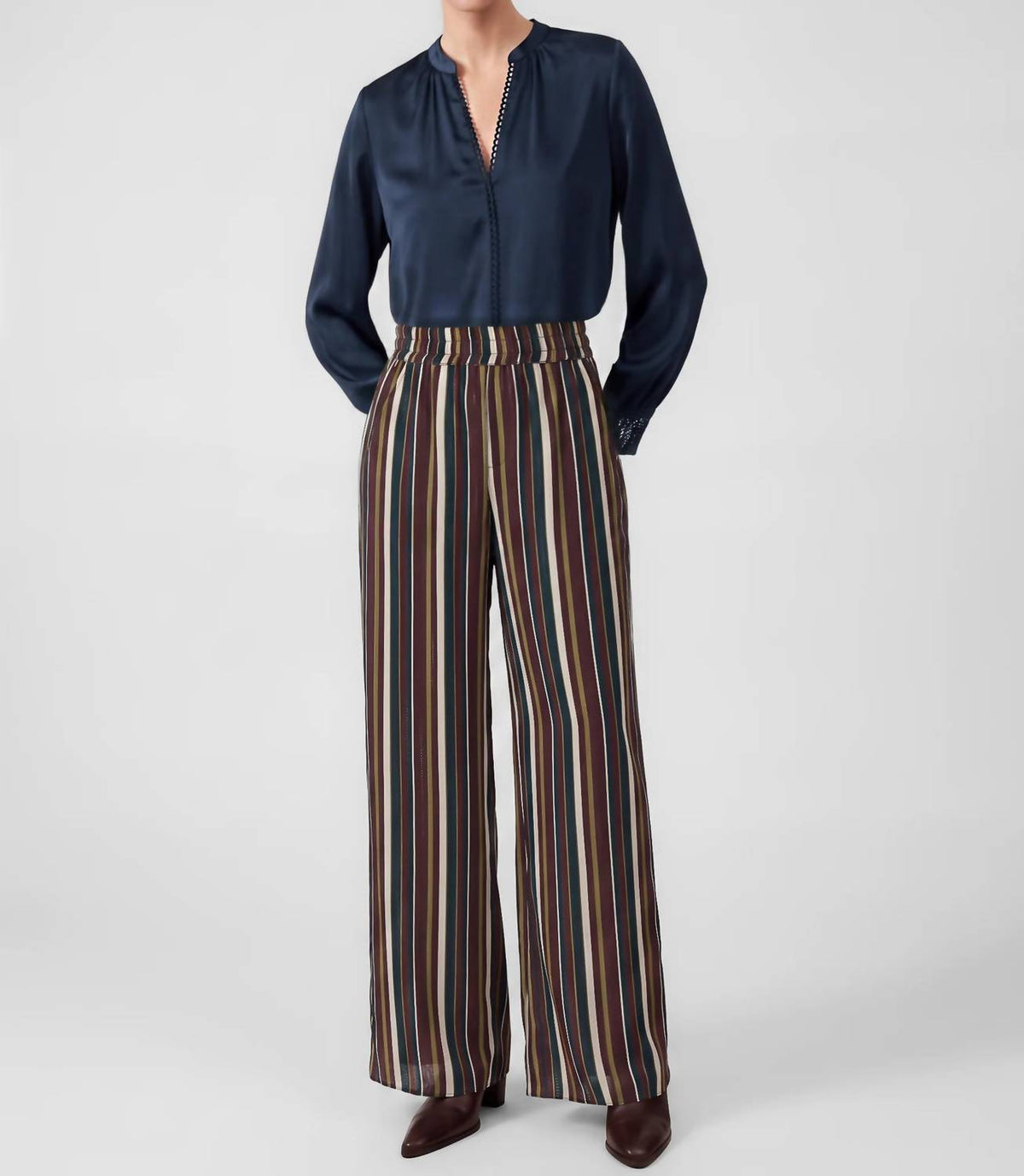 Current Air - Striped Wide Leg Pants