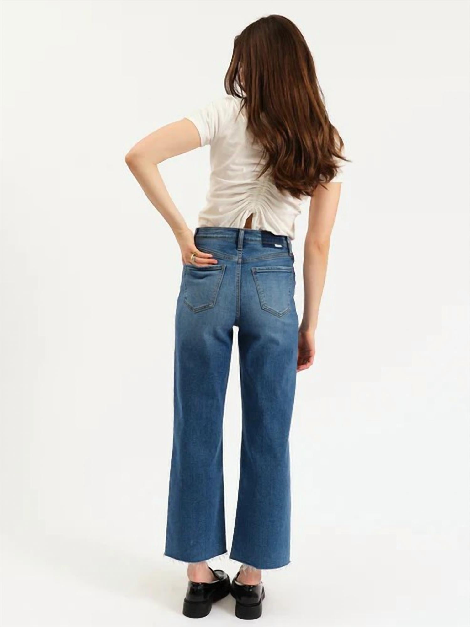 Daze - Pleaser High Rise Wide Ankle Jeans