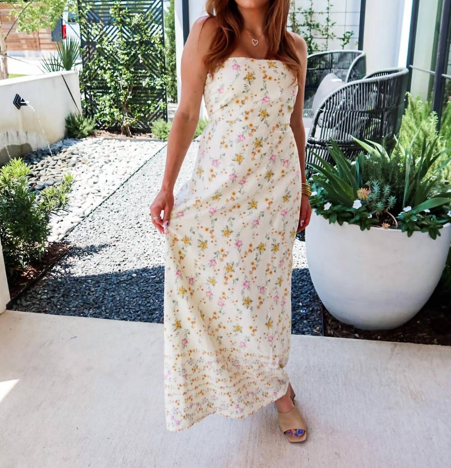 Olivaceous - Sienna Strapless Maxi Dress