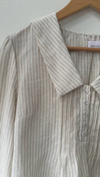 Self Contrast - Danna Sailor Collar Blouse