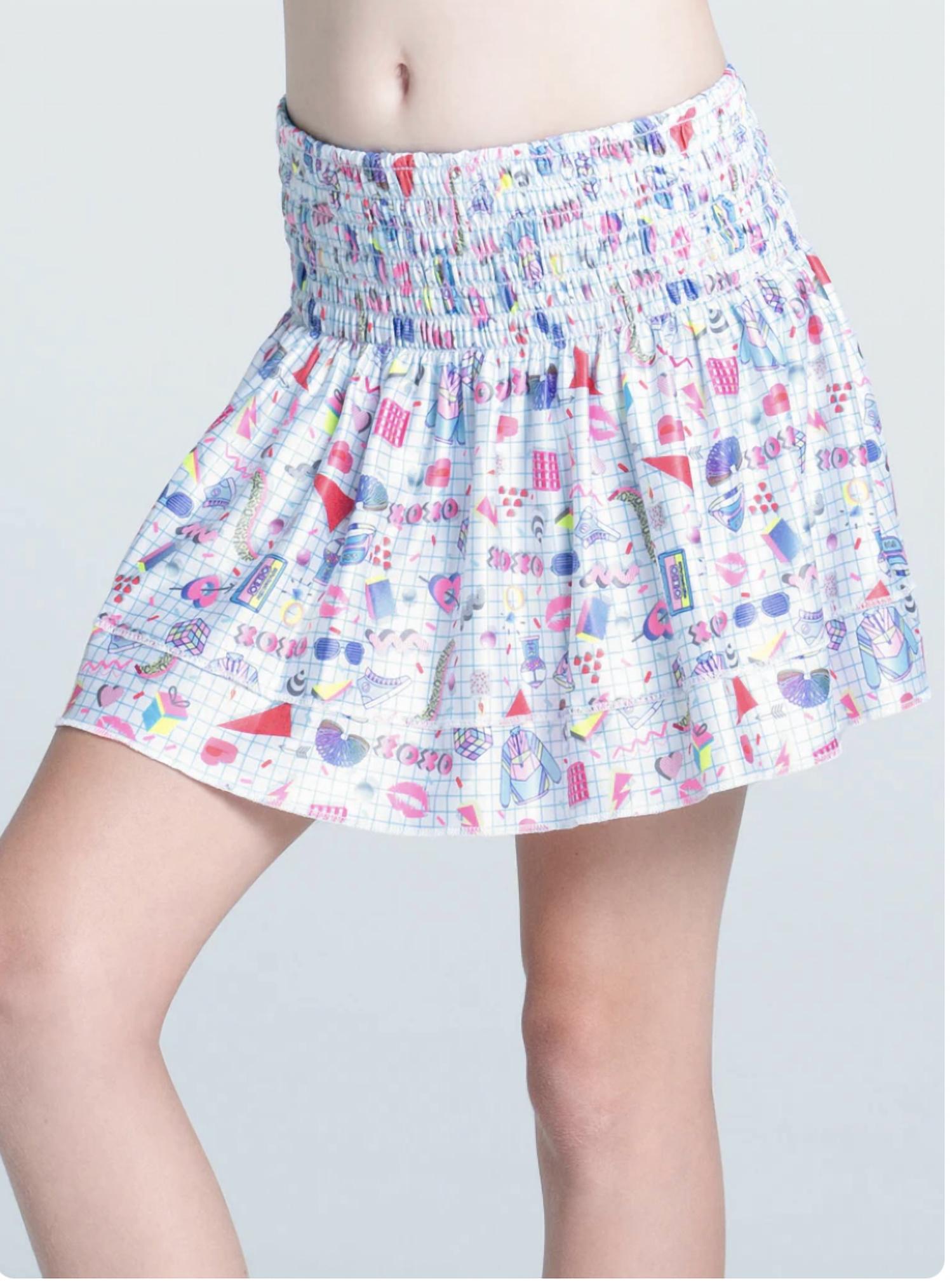 Lucky in Love Gumball Skirt in love gumball skirt in multi - kids' skirt - detail view
