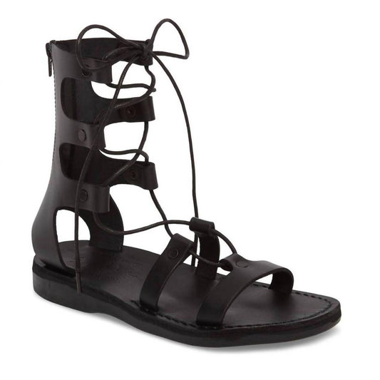 Women's Leather Gladiator Lace Up Sandal