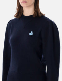 ISABEL MARANT Kelaya Wool-blend Pullover in midnight - women's sweater - detail view