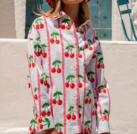 Pink City Prints - Romy Button Front Jacket