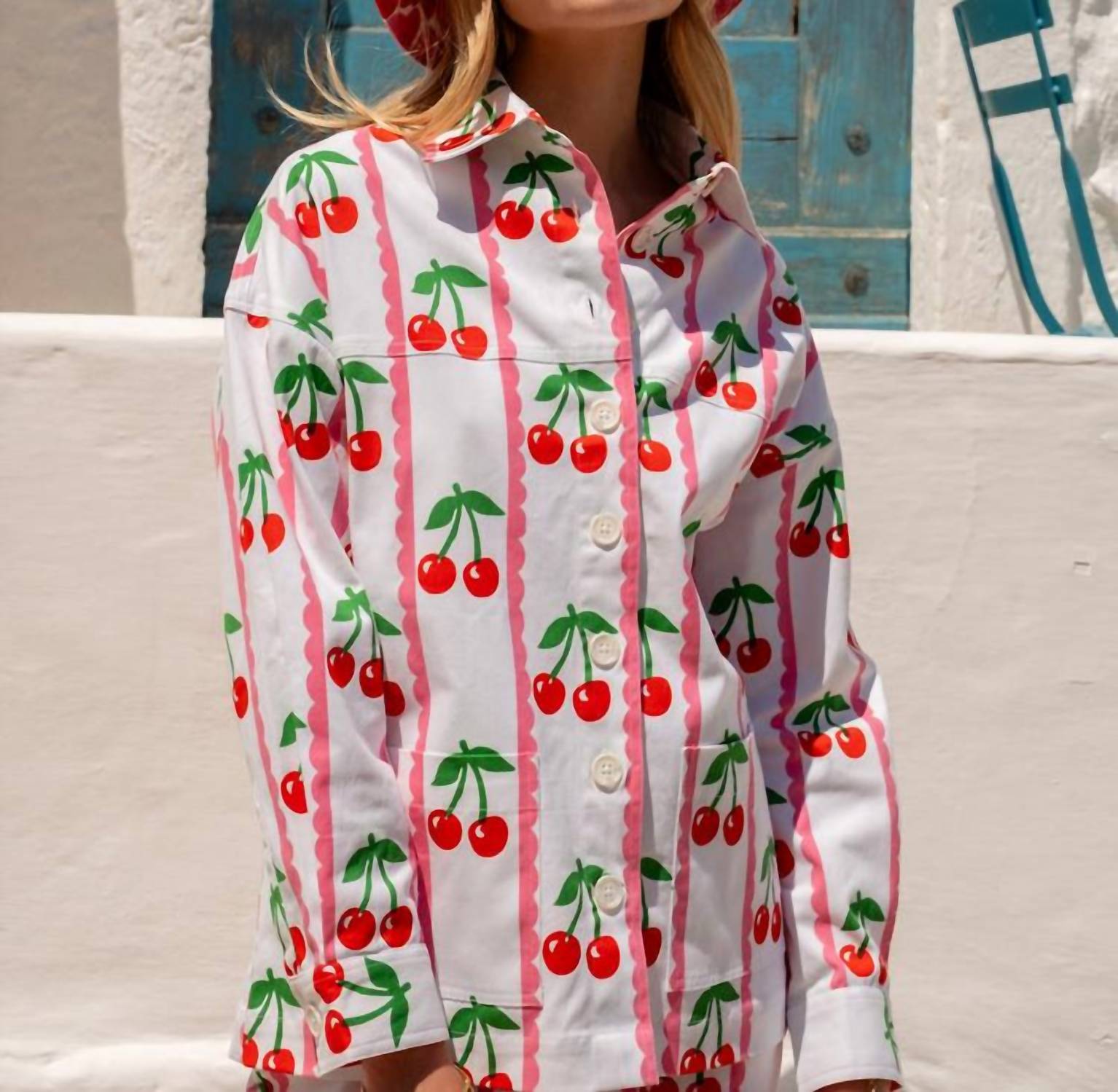 Pink City Prints - Romy Button Front Jacket