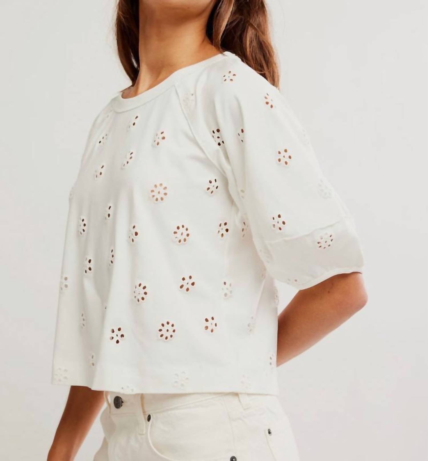 Free People - Jessie Eyelet Tee