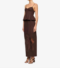 Clea Iris Pleated Top in arabica - women's tank top - alternate view