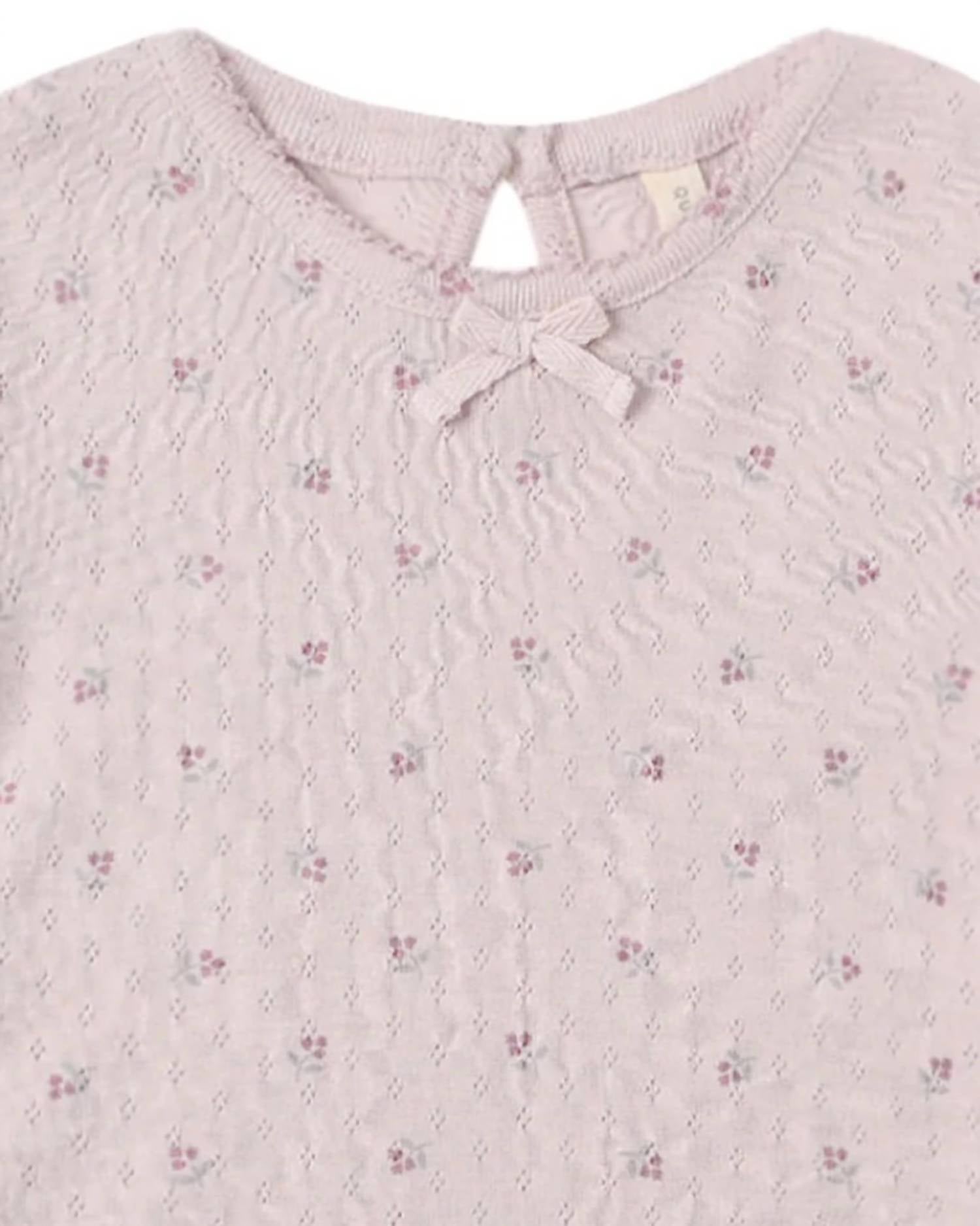 Quincy Mae - Girls' Pointelle Long Sleeve Tee And Legging Set