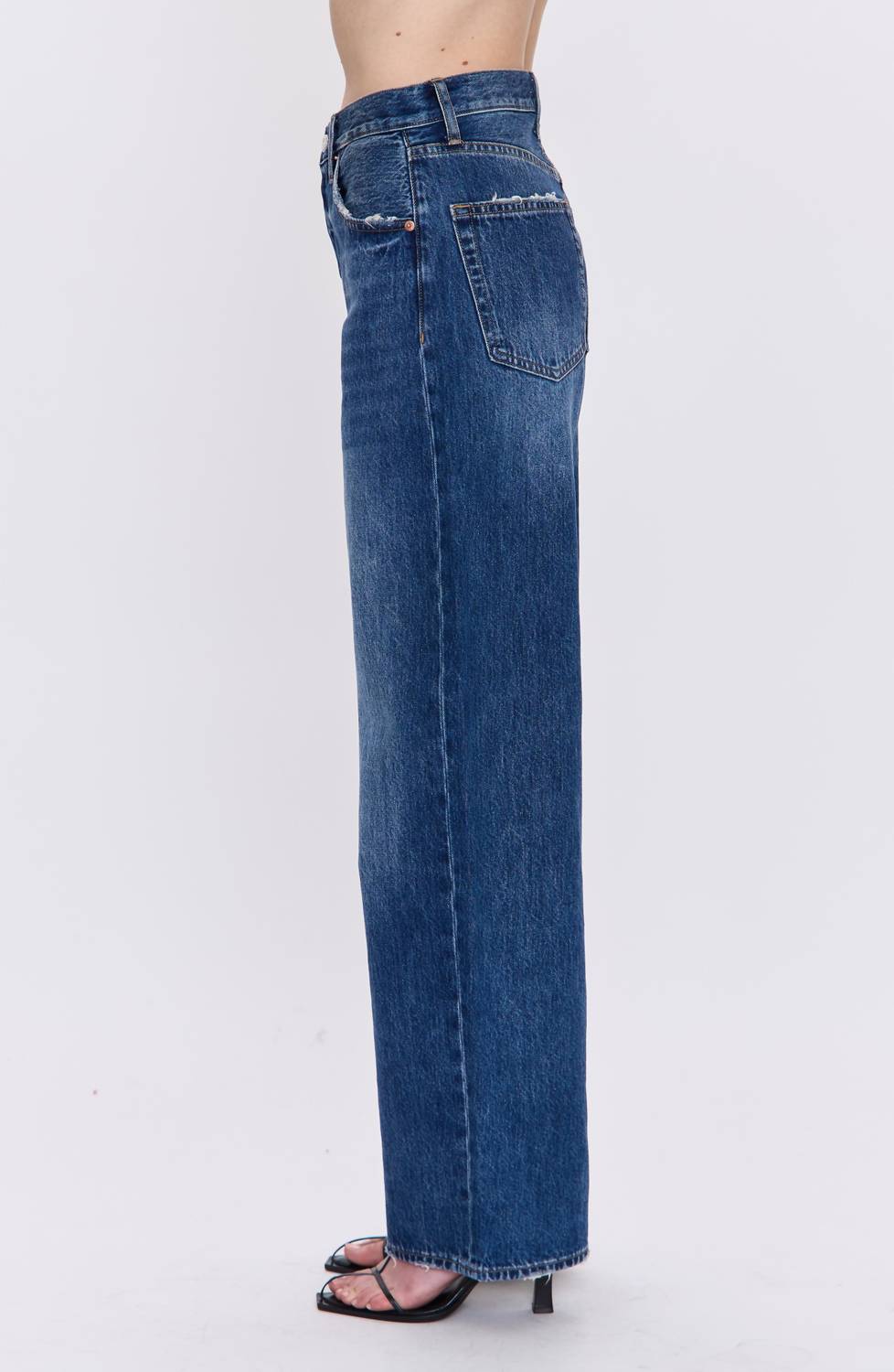 Pistola - Tate High Rise Bowed Wide Leg Jean