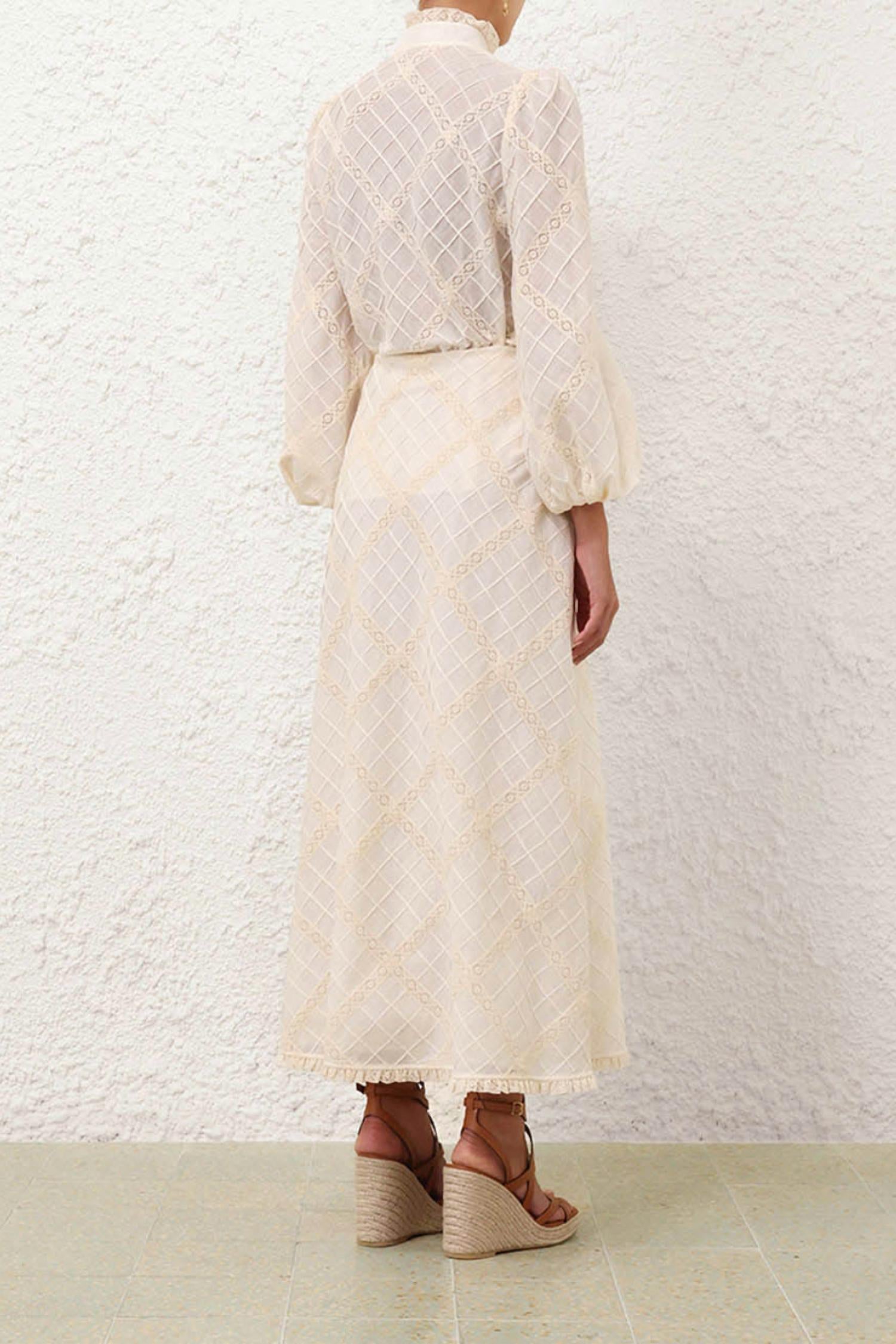 Zimmermann - Tallow Lace Trim Bias Skirt
