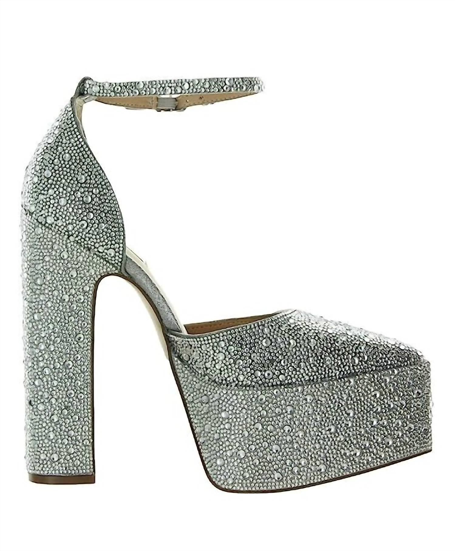 PROMPT RHINESTONE PLATFORM HEEL