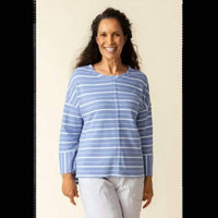 Habitat - Weekend Terry Striped Boxy Crew Neck Pullover