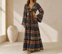 Mystery Resort - Mirena Top And Maxi Skirt Set