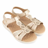 Andrea - Women's T-bar Anatomical Flat Sandal