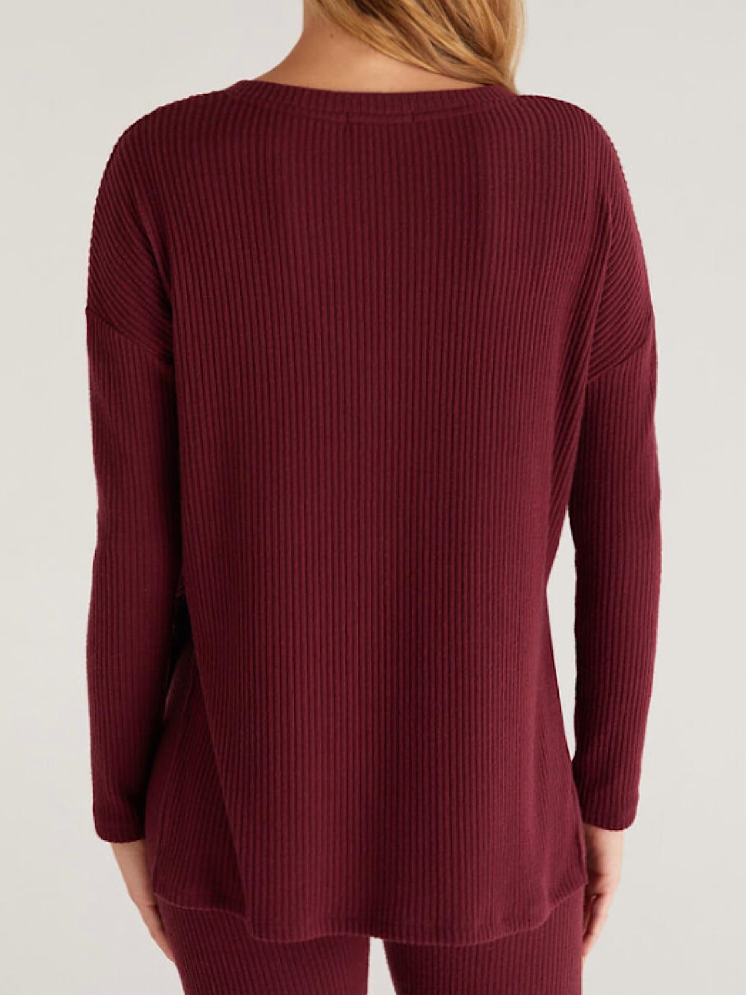Z Lounge - Me-time Rib Long Sleeve Top