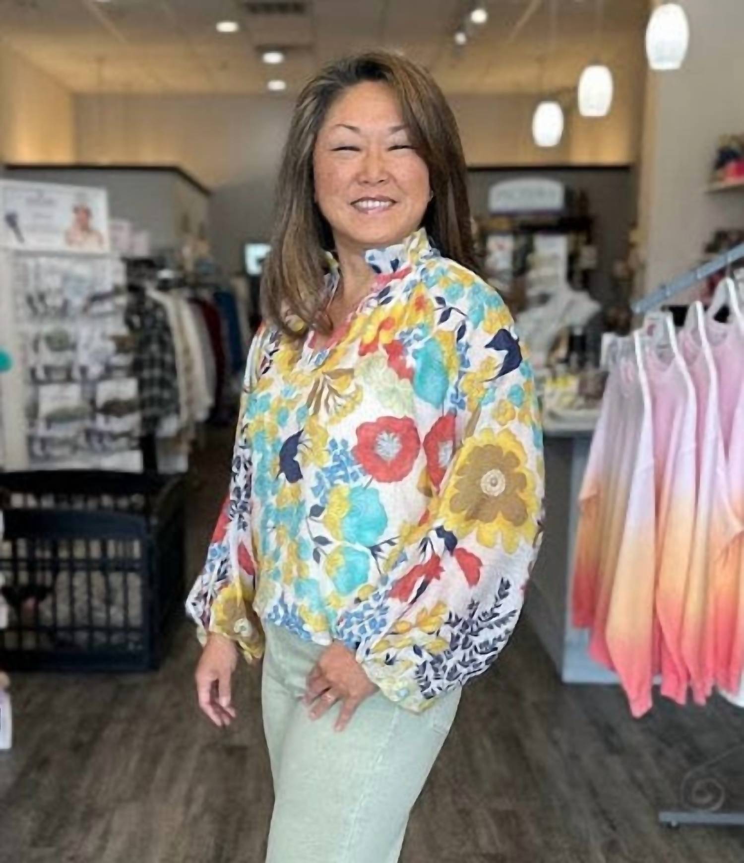 Thml - Floral Print Long Sleeve Top