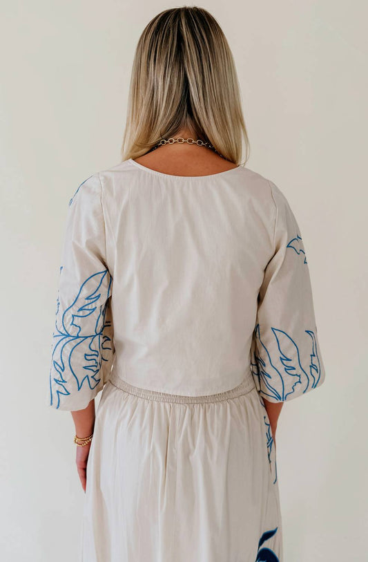 Ciebon - Embroidery Detail Top