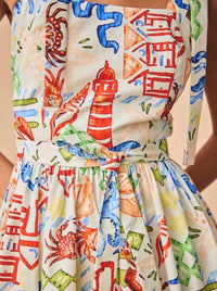 HUNTER BELL Quincy Midi Dress in surfside - women's dress - alternate view