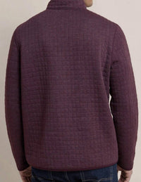 SOUTHERN TIDE Fairwood Reversible Quarter Zip in merlot - men's jacket - alternate view