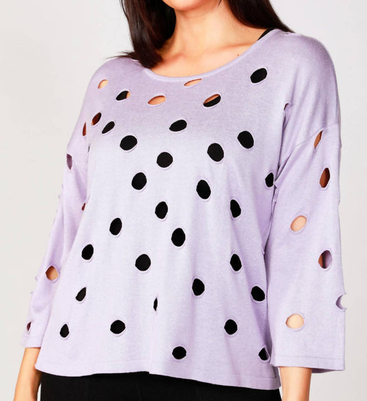 Solid Holey Crew Top