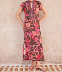 Bella Tu - Lana Cap Sleeve Caftan Dress