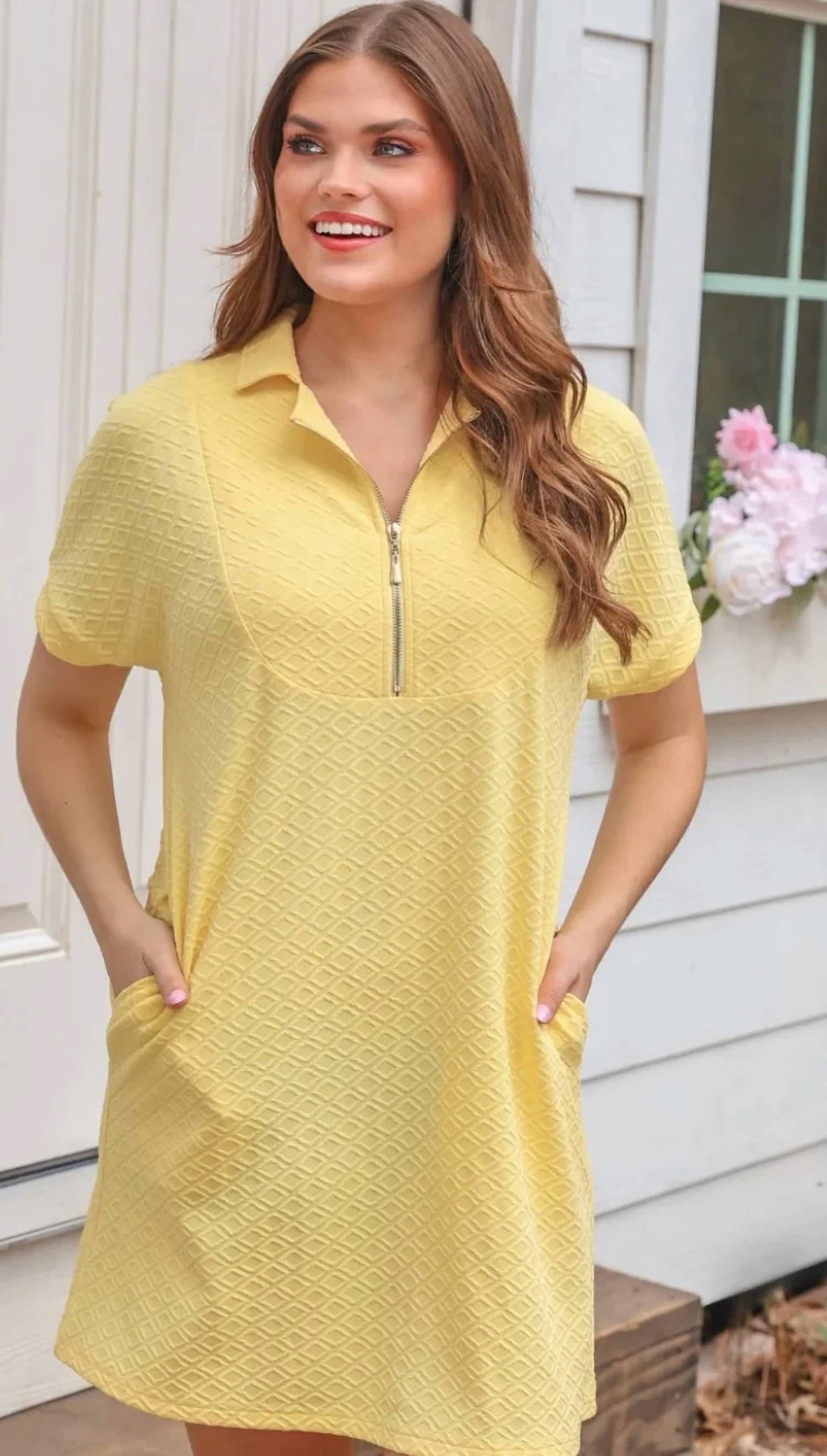 Jess Lea - Ezra Textured Zipper Dress