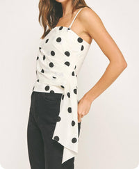 Strut & Bolt - Draped Pleat Detail Polka Corset Tube Top