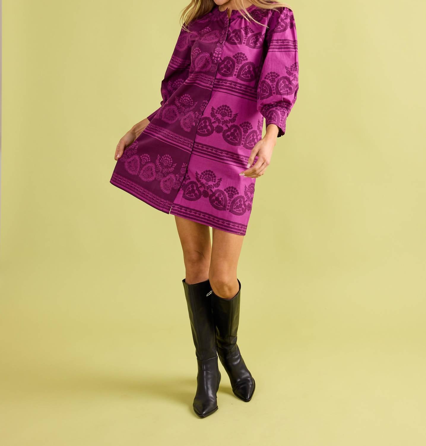 Double A Paloma Mini Dress in garden motif - women's dress - view 7