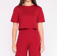 Ripley Rader - Ponte Knit Short Sleeve Top