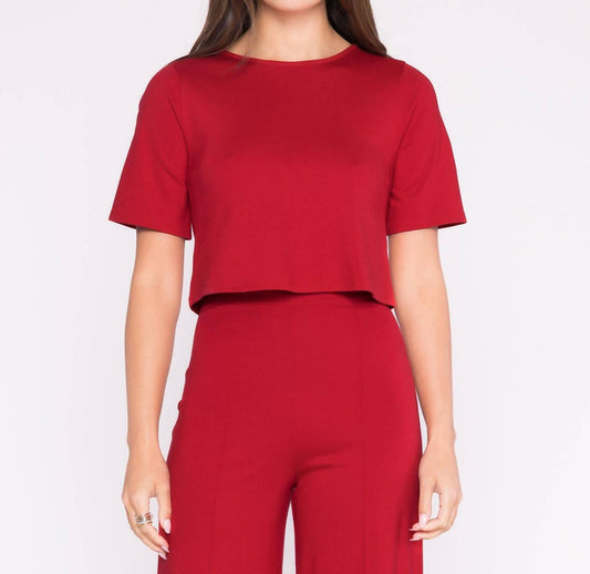 Ripley Rader - Ponte Knit Short Sleeve Top