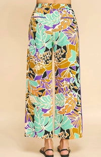 Pinch - Cropped Print Woven Pants