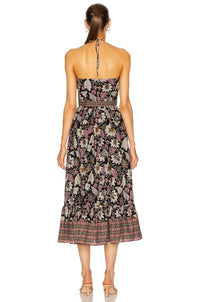 ALEXIS Aniessa Midi Dress in palm batik - women's dress - detail view