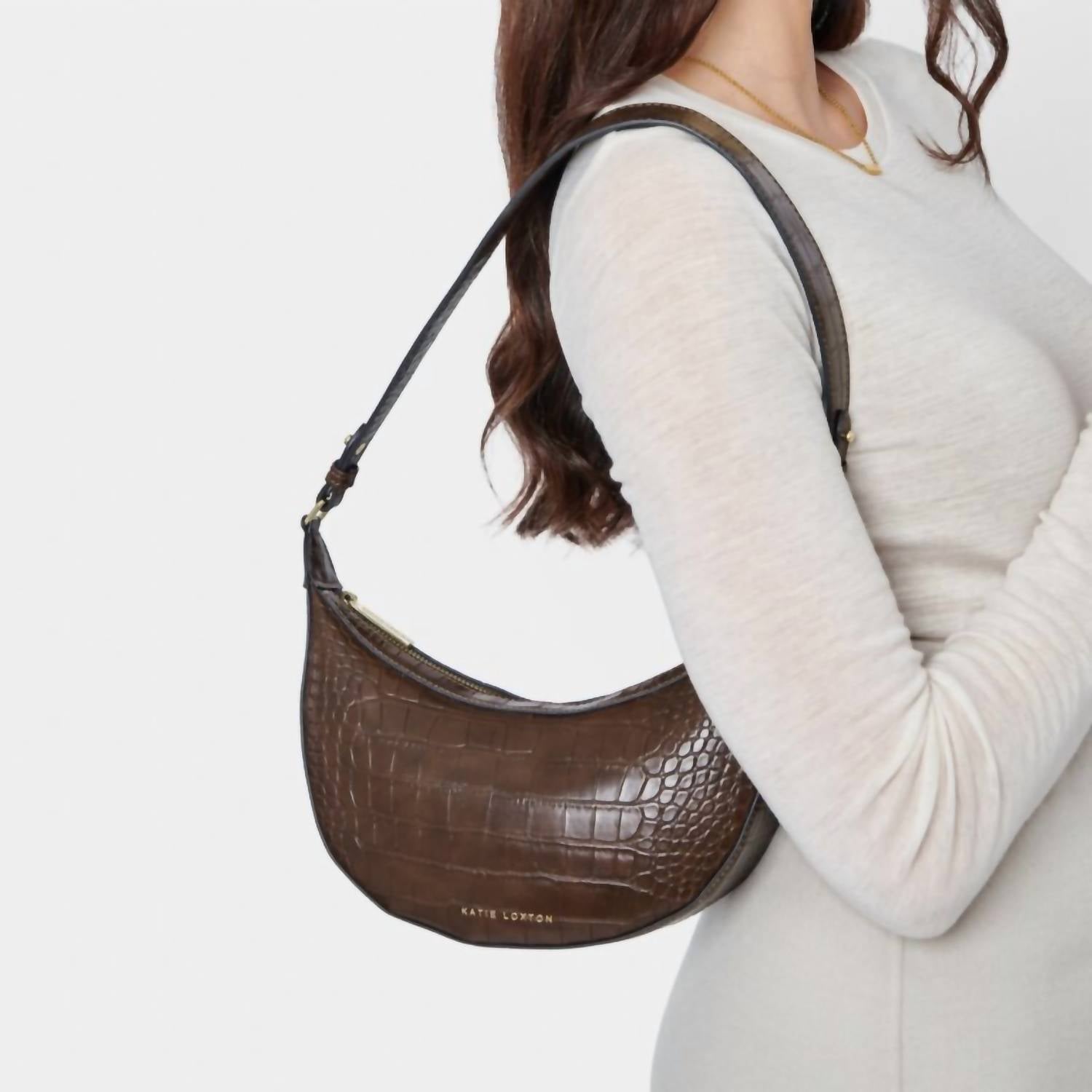 Katie Loxton - Women's Marni Faux Croc Small Shoulder Bag