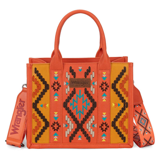 Wrangler - Women's Aztec Embroidered Tote Crossbody Bag