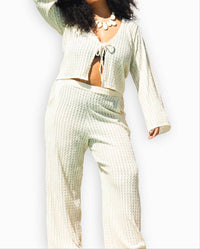 Fashion Szn Curve - Crochet Resort Wide Leg Trouser - Plus