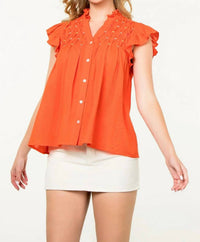 Thml - Embroidered Button Down Top